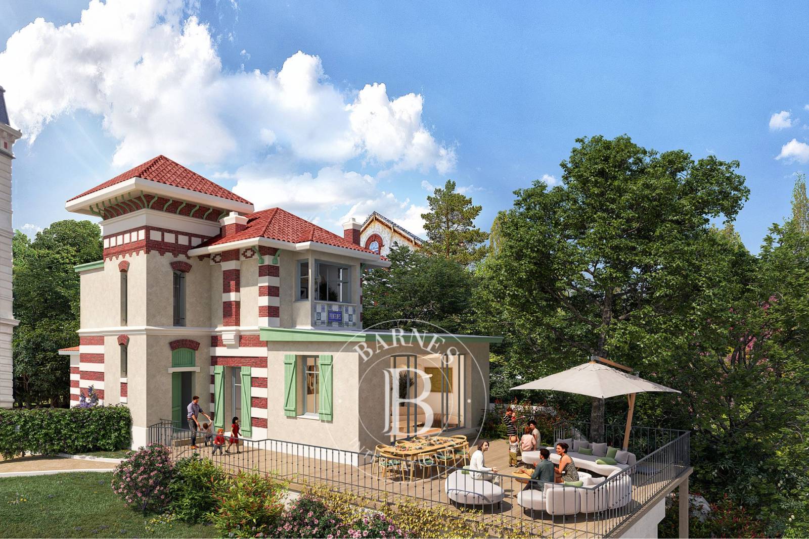 MAISON DE CHARME AVEC JARDIN ET TERRASSES EN VILLE D’HIVER À ARCACHON