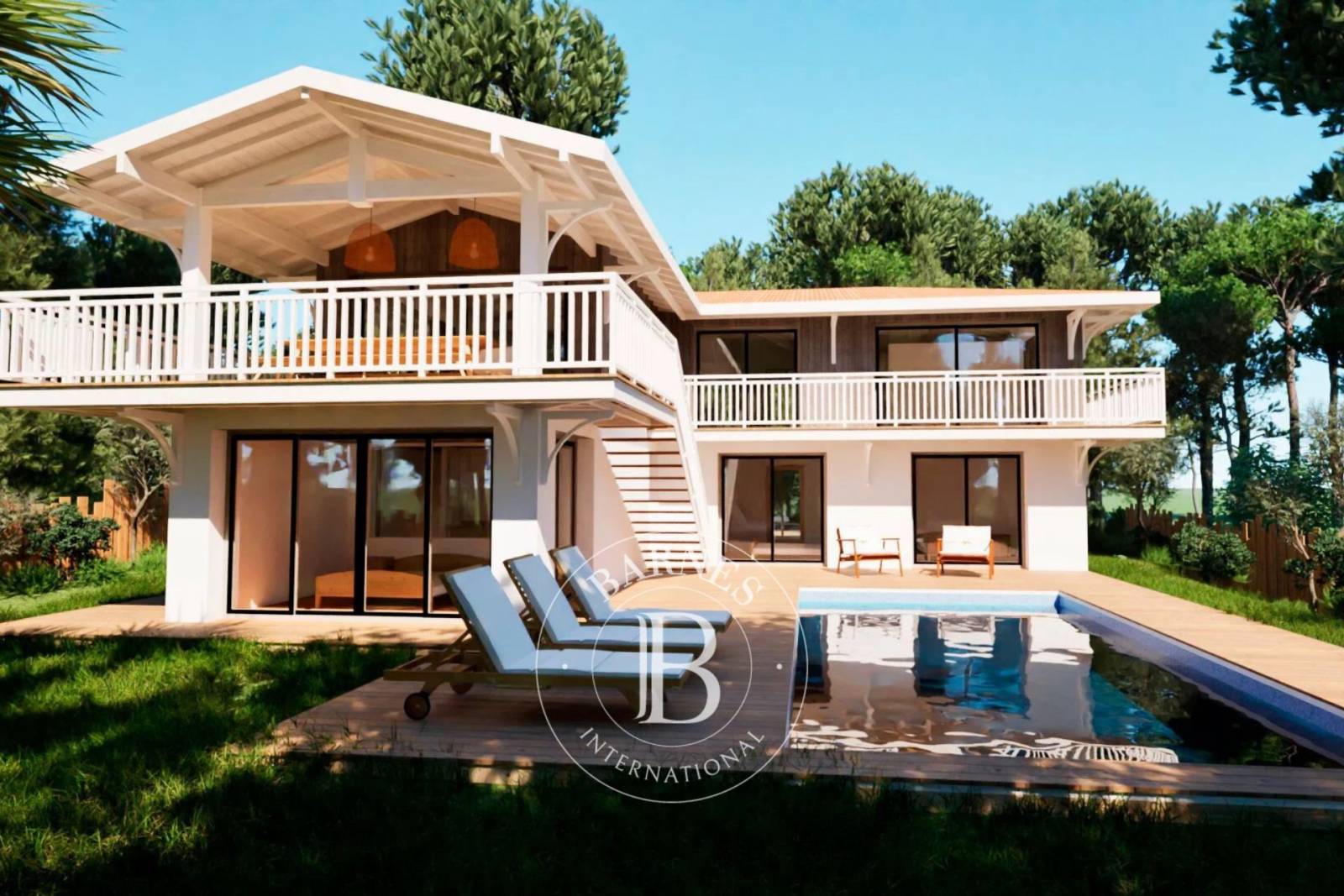 VILLA FAMILIALE PYLA - VUE BASSIN - PISCINE - 5 CHAMBRESa