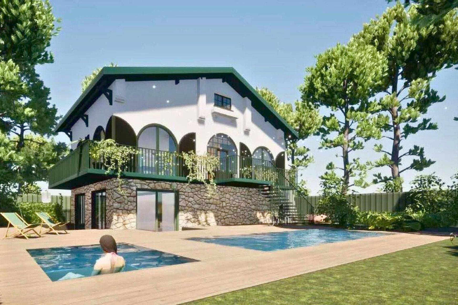 VILLA NÉO-BASQUE À RÉNOVER, EN PLEIN CENTRE DU CAP FERRET