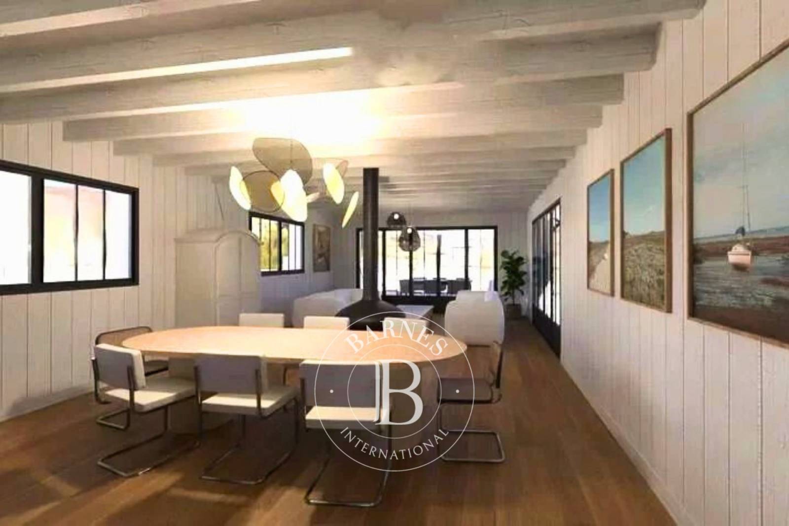 rez-de-jardin avec jardin privatif et piscine cap ferret barnes agence immobilière