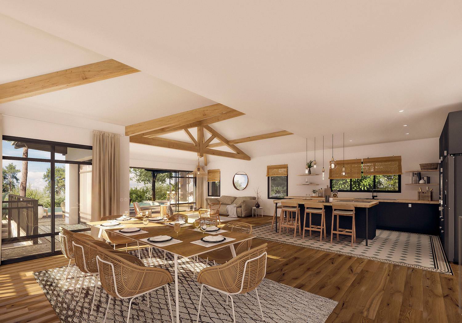 ÉNOVATION D'UNE VILLA GAUME AVEC PROJET AU PYLA SUR MER