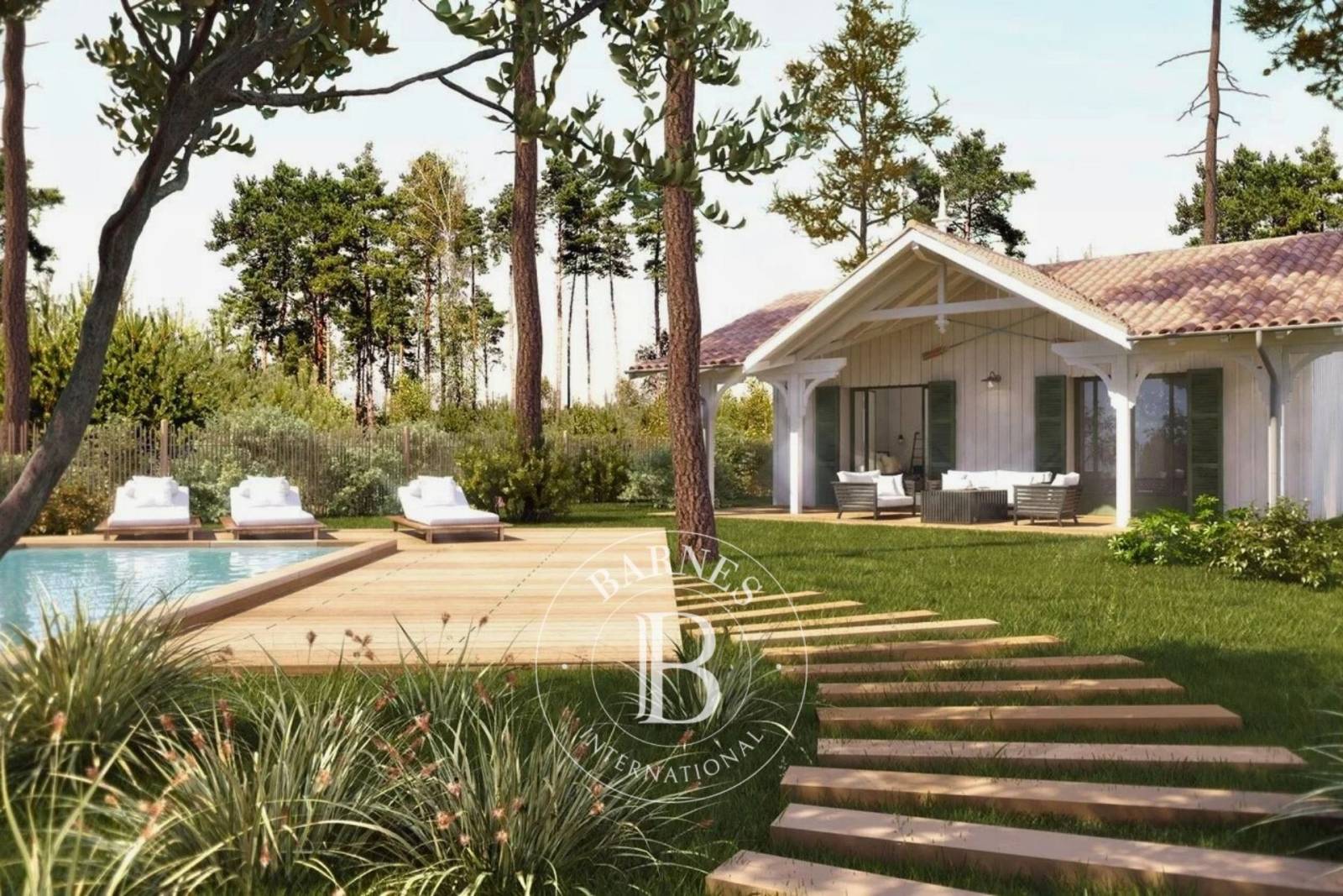 PROJET DE VILLA NEUVE AVEC PAVILLON D'INVITÉS DANS LE CENTRE DU CAP FERRETa