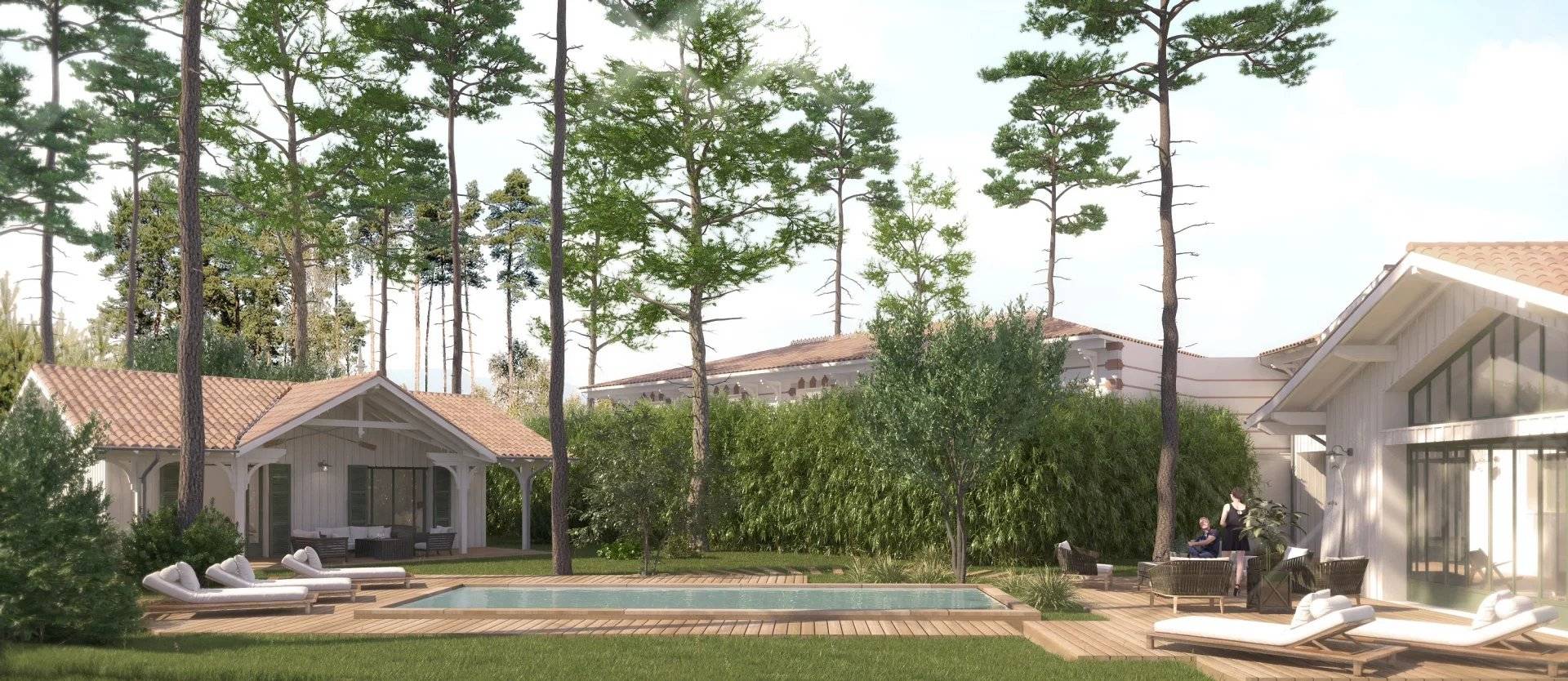 CONSTRUCTION D'UNE VILLA FERRET CAPIENNE DANS LE CENTRE DU CAP FERRETa