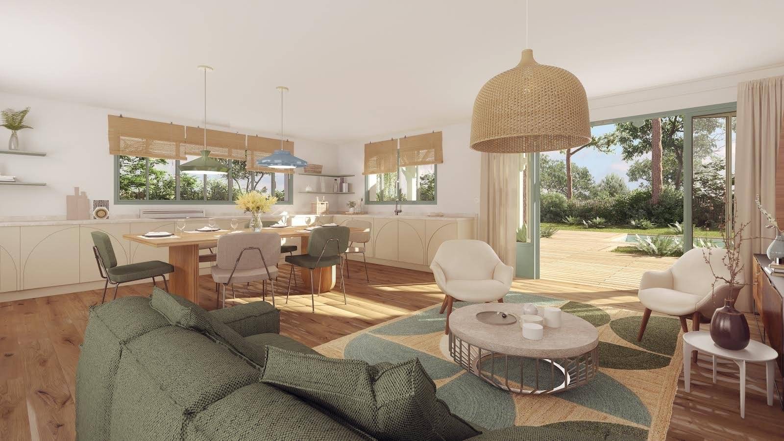 VILLA AVEC TERRAIN PISCINABLE A VENDRE PIRAILLAN