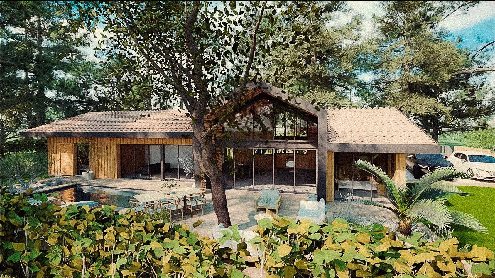 villa en bois à vendre pyla