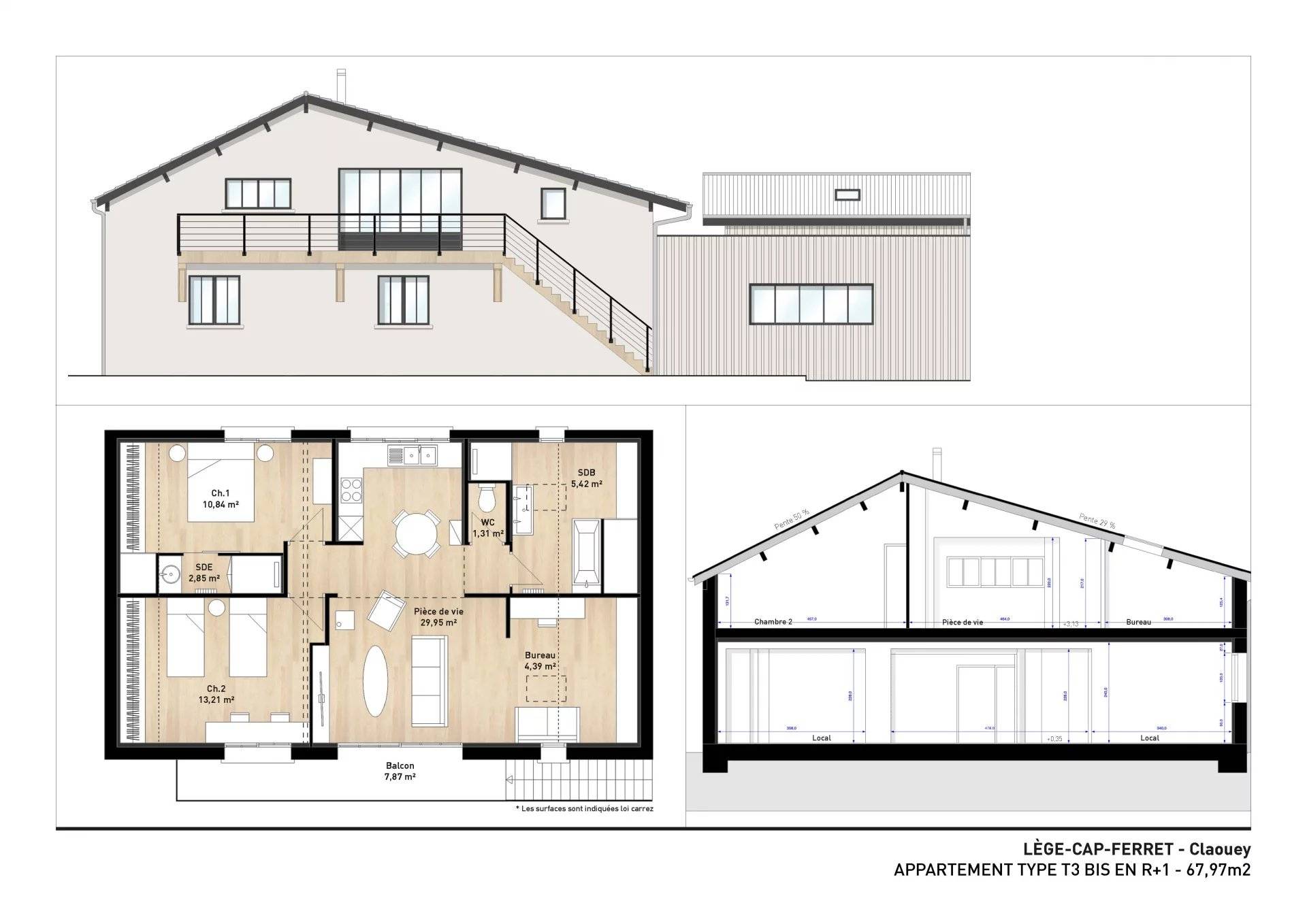 IMMEUBLE MIXTE À LÈGE CAP FERRET