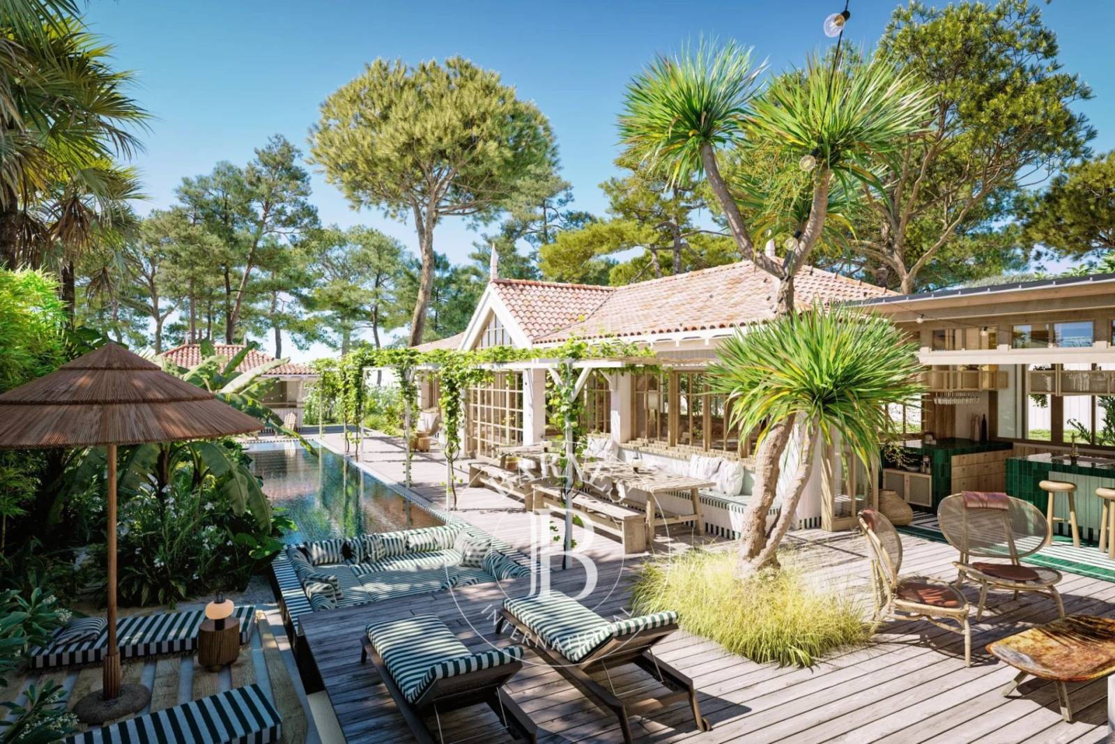 Villa neuve en bois avec piscine au Cap Ferret