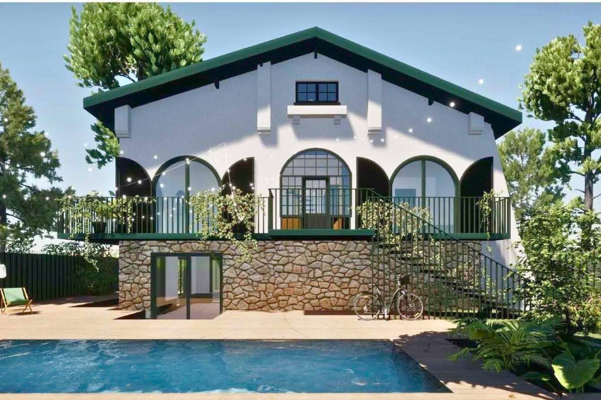 VILLA NÉO-BASQUE À RÉNOVER, EN PLEIN CENTRE DU CAP FERRET