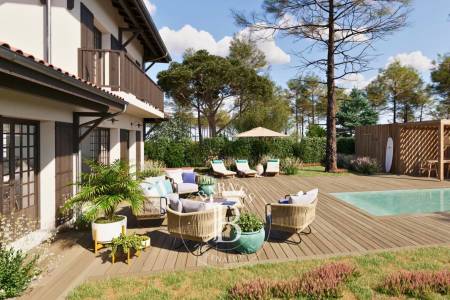 VILLA EN SECONDE LIGNE AU PYLA-SUR-MER, QUARTIER HAITZA PROCHE PLAGE