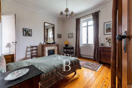 maison avec vitraux et cheminées anciennes