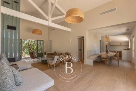 vue sur pinède depuis séjour villa cap ferret barnes bassin d’arcachon