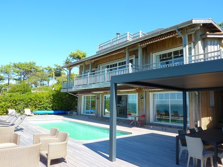VENDU PYLA SUR MER VILLA D'ARCHITECTE EN BOIS FRONT DE MER VUE EXCEPTIONNELLE
