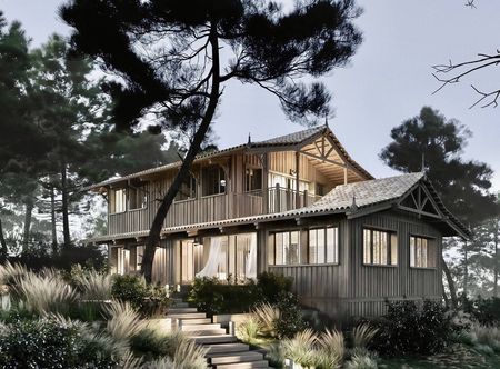 VILLA EN BOIS A VENDRE QUARTIERS DES AMERICAINS CAP FERRET